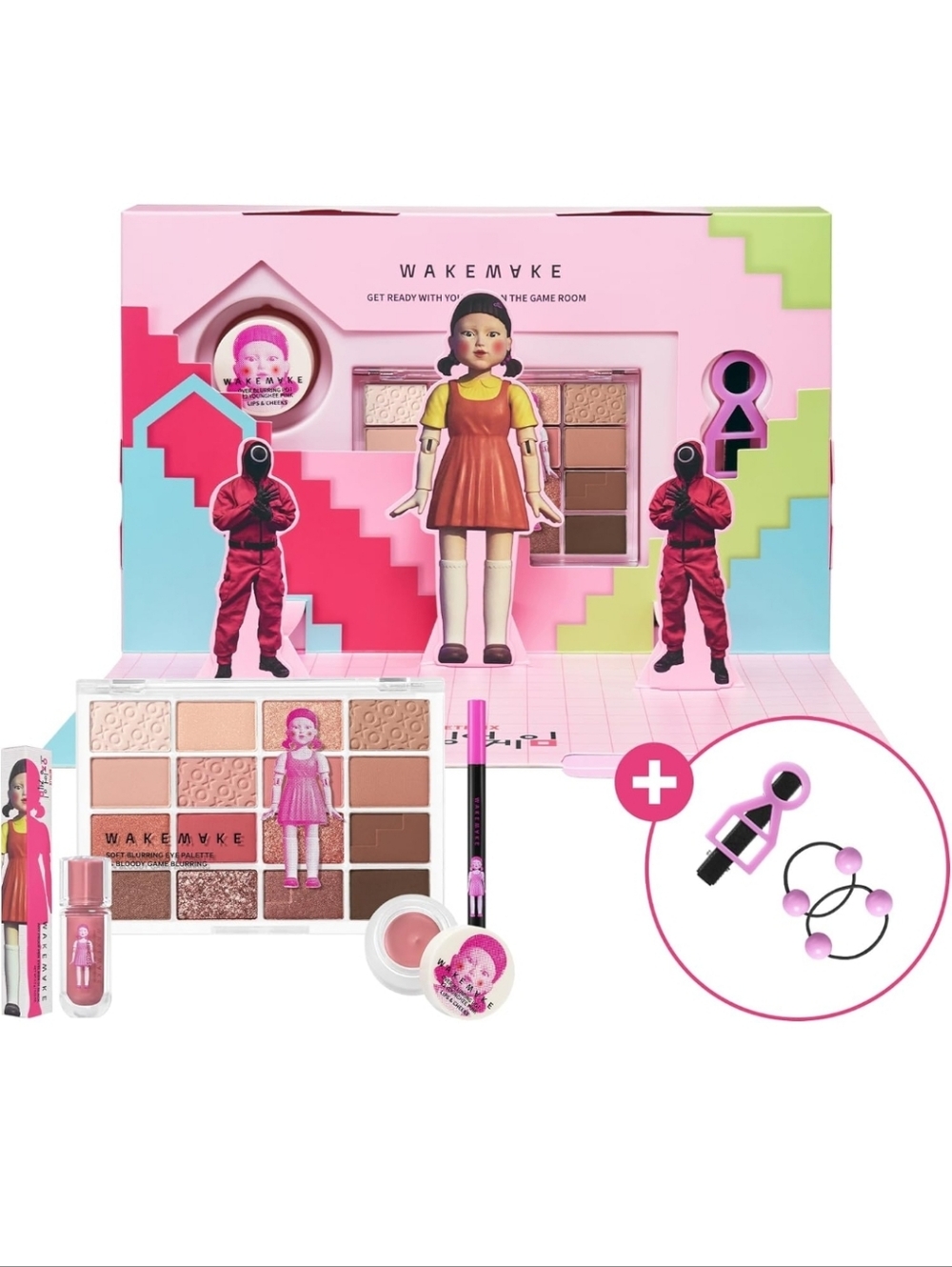 Squid Games Pink Eyeshadow Palette & Lip Duo